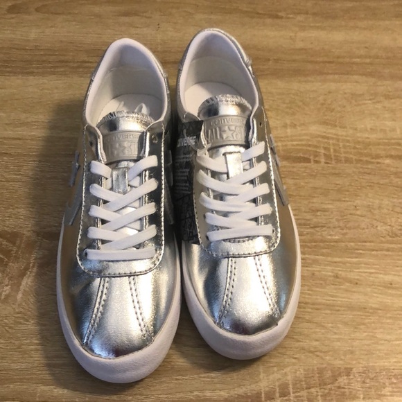 Converse women’s breakpoint ox silver sneakers - Picture 3 of 7